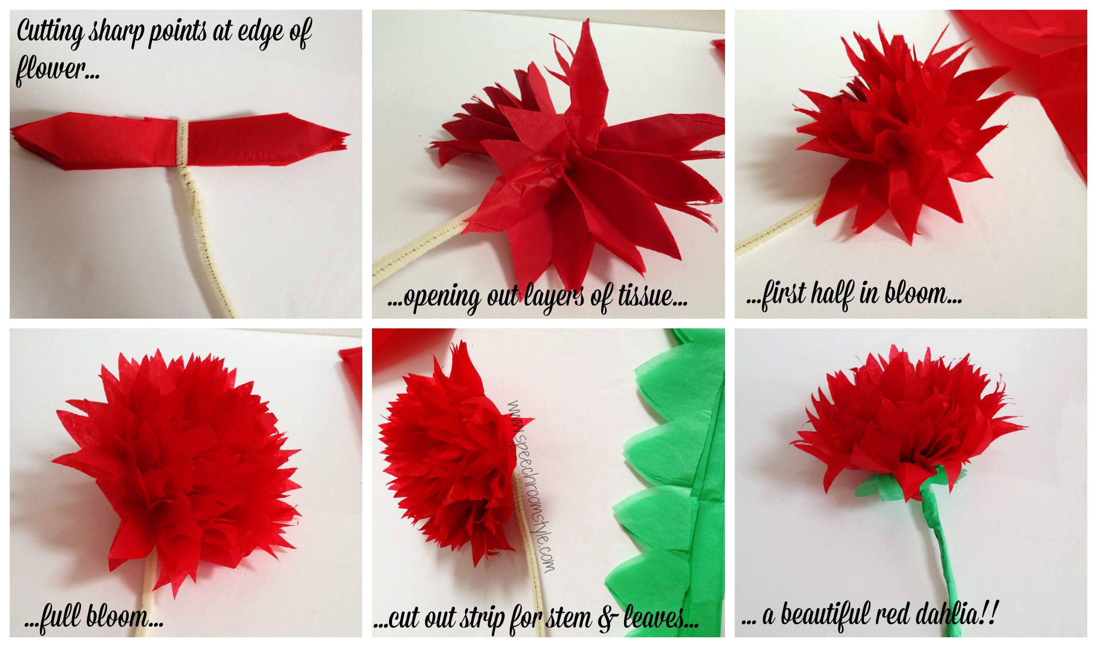 Classroom Decor Make Your Own Paper Flowers Speech Room Style